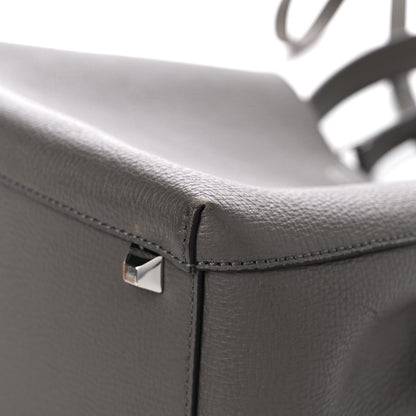 MCM Grained Calfskin Sarah Medium Visetos Hobo Grey 9 of 18