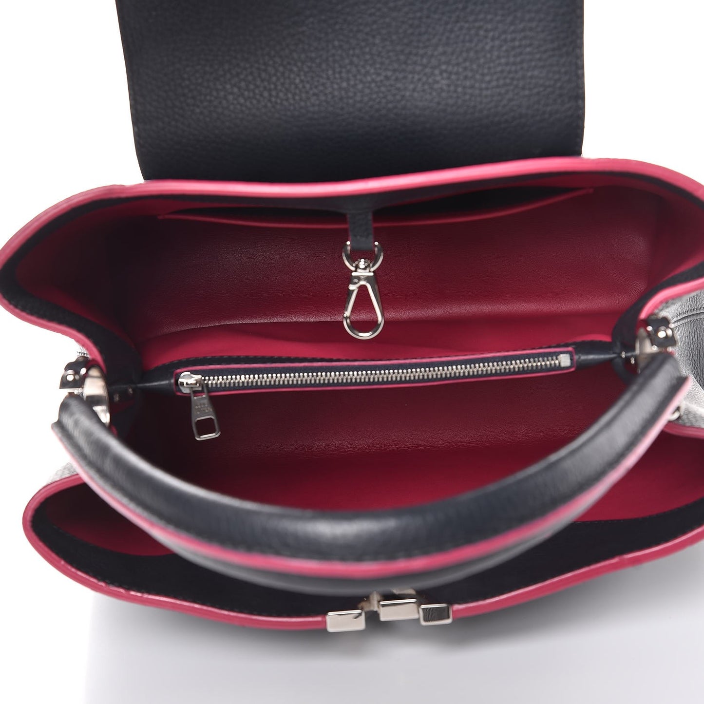 Taurillon Capucines MM Cobalt Fuchsia