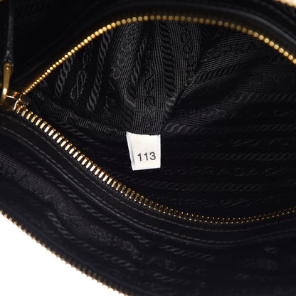 Prada Soft Calf Shoulder Bag Black 8 of 13