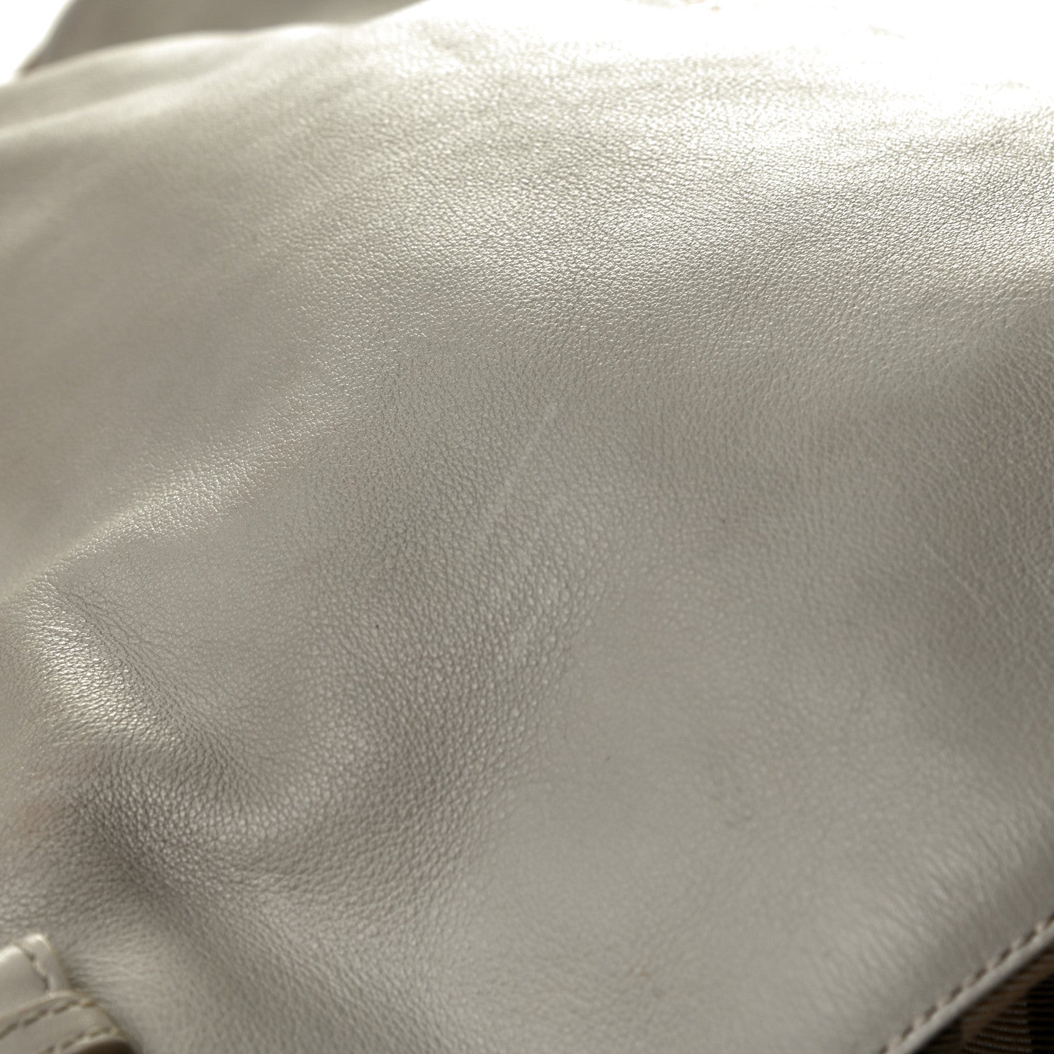 Burberry Calfskin House Check Large Banner Tote White 6 of 8