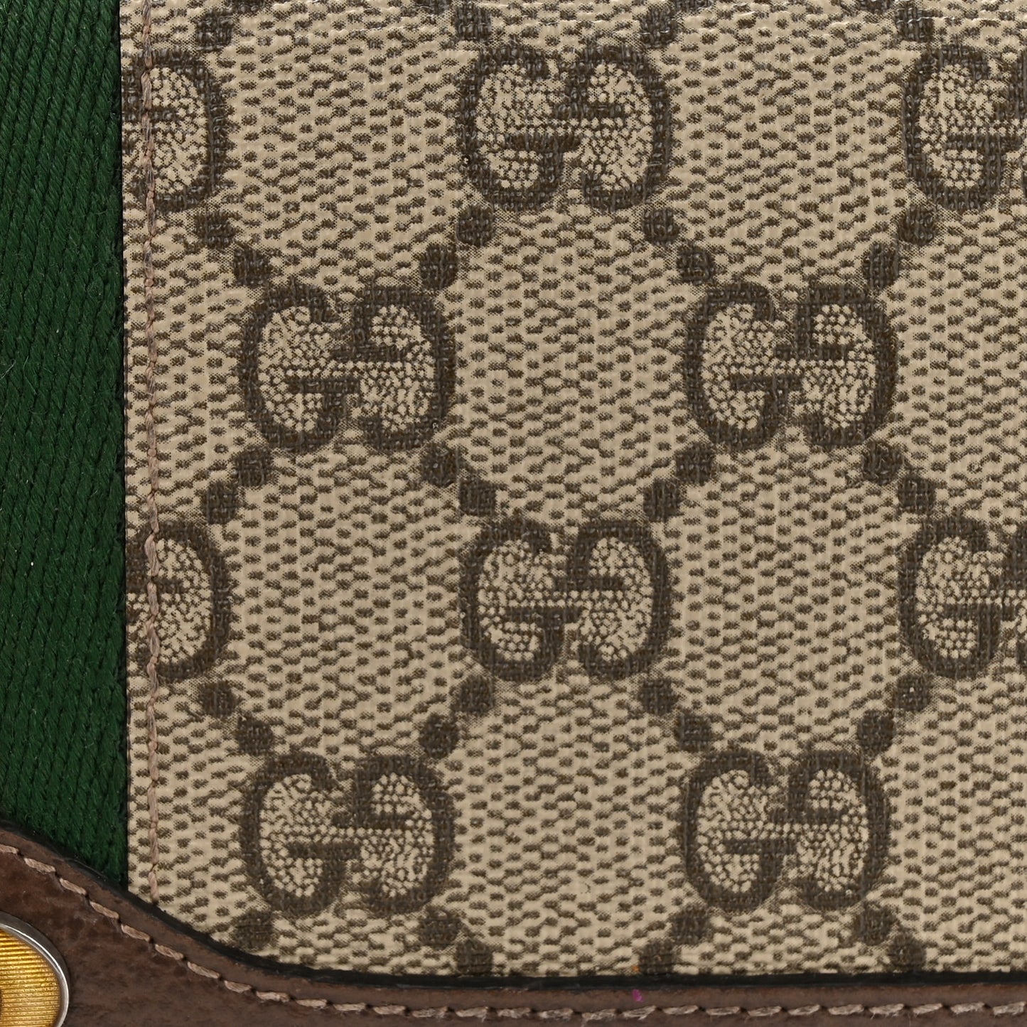 GG Supreme Monogram Web Ophidia Wallet On Chain Brown