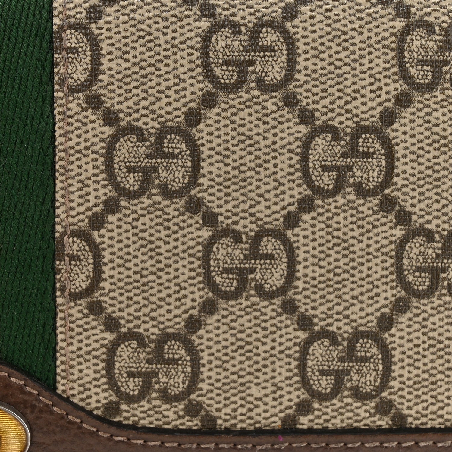 Gucci GG Supreme Monogram Web Ophidia Wallet On Chain Brown 8 of 16