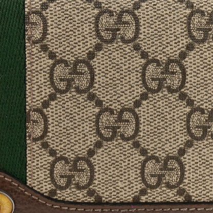 Gucci GG Supreme Monogram Web Ophidia Wallet On Chain Brown 8 of 16