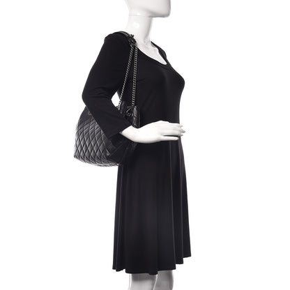 Chanel Lambskin Quilted Accordion Tote Black 2 of 10