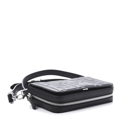 Fendi Nappa FF 1974 Embossed Mini Expandable Flap Bag Black 4 of 10