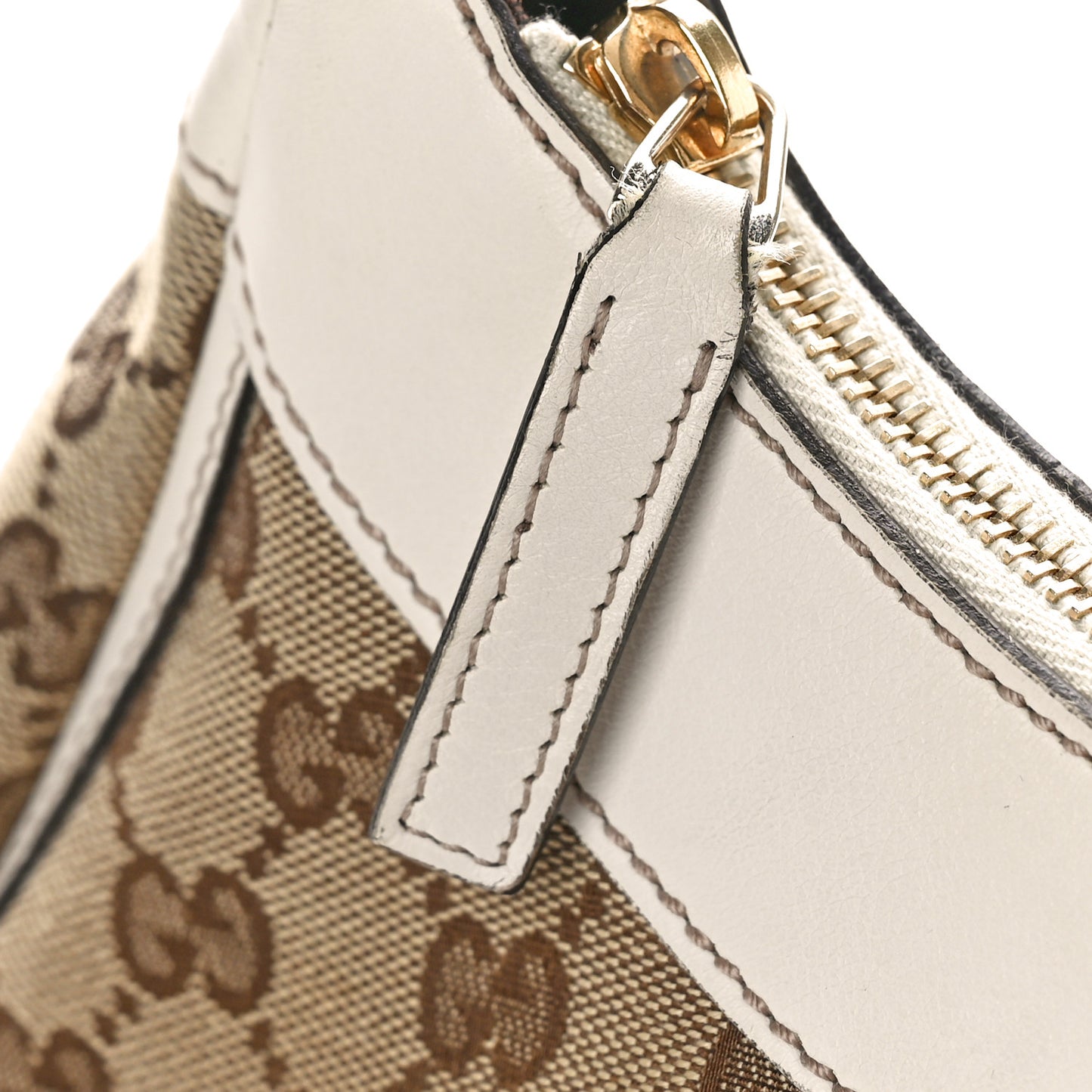 Monogram Medium D Gold Ring Hobo White