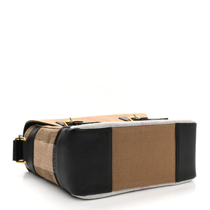 Burberry Canvas Mega Check Small Baildon Messenger Bag Black 4 of 10