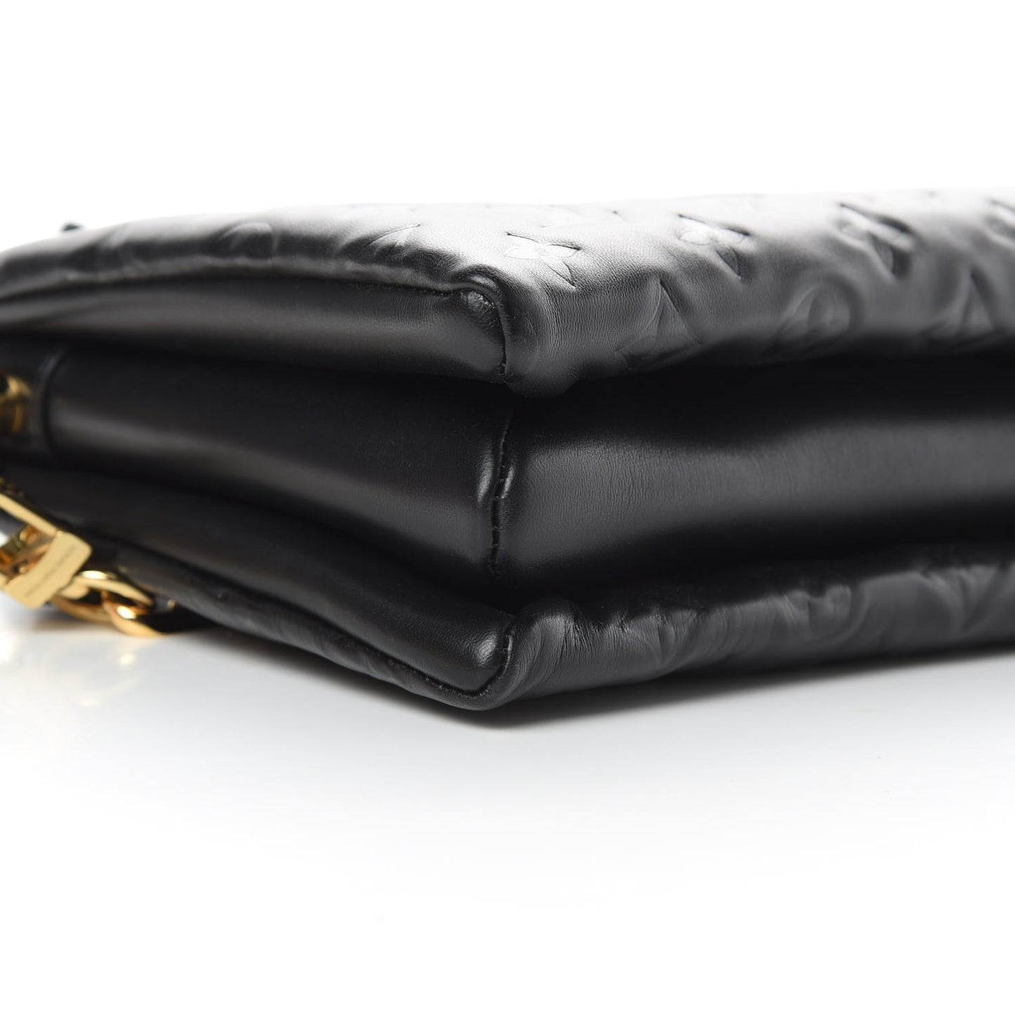 Lambskin Embossed Monogram Coussin PM Black