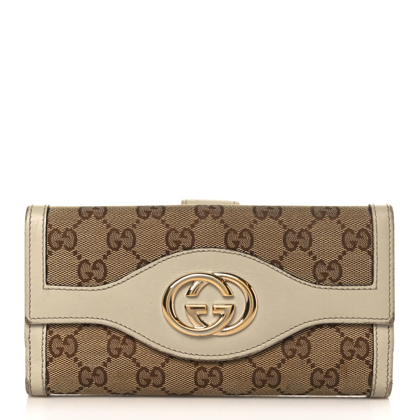 Monogram Margaux Calfskin Sukey Continental Organizer Wallet Beige Ebony Mystic White