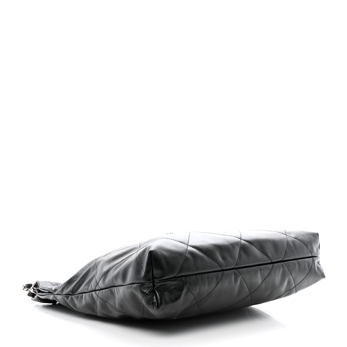 Shiny Calfskin Quilted Chanel 22 Black