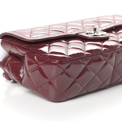 Chanel Patent Quilted Large Coco Shine Flap Burgundy 9 of 10
