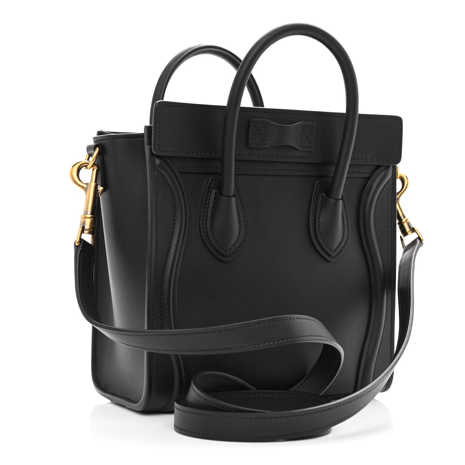 Celine Smooth Calfskin Nano Luggage Black 3 of 12