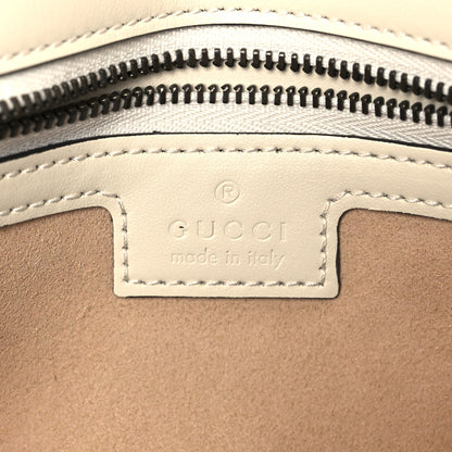 Gucci Calfskin Matelasse Small GG Marmont Shoulder Bag White 6 of 11