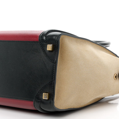 Celine Smooth Calfskin Nubuck Micro Tri-Color Luggage Rust 10 of 11