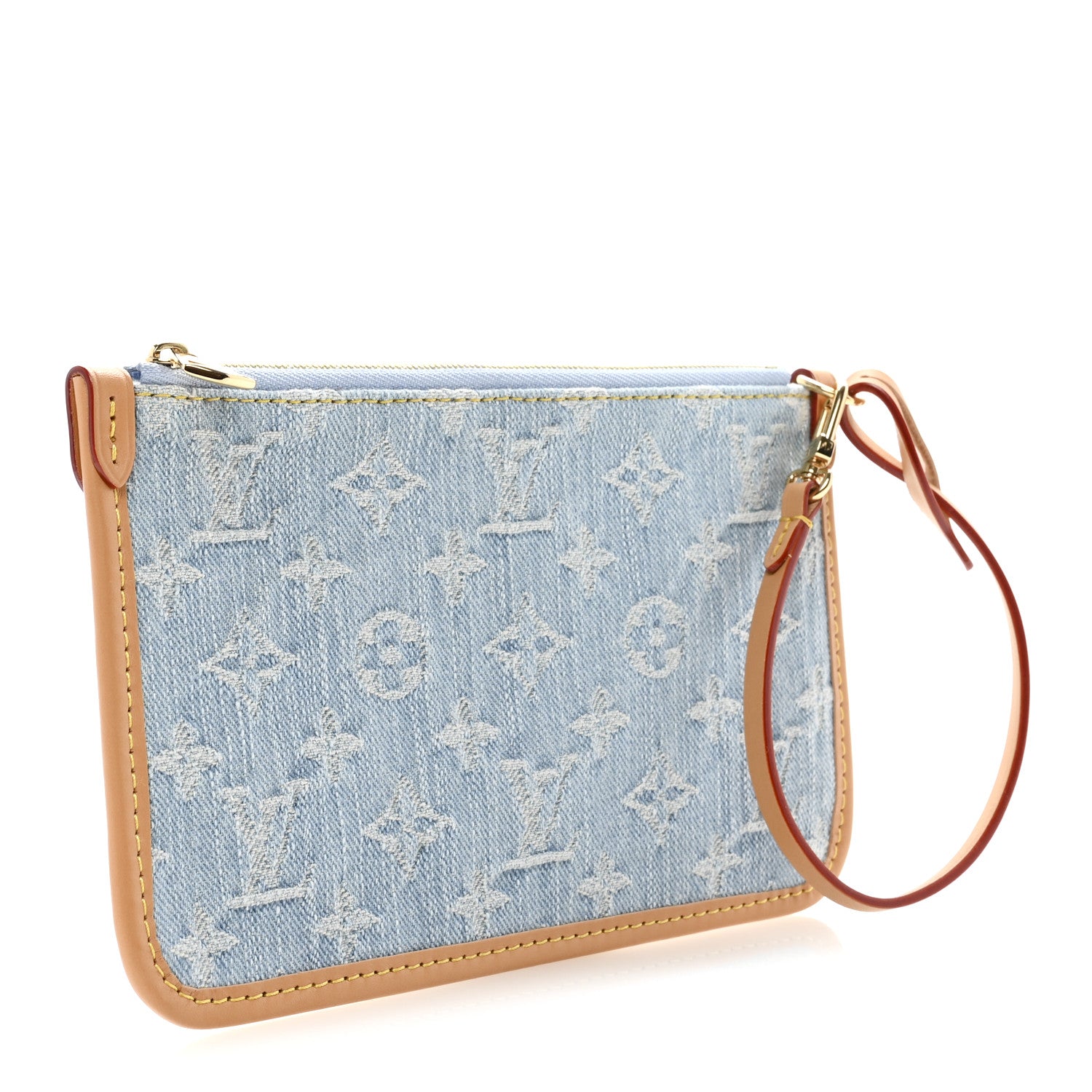 Louis Vuitton Monogram Denim CarryAll PM Pochette Sky Blue 3 of 6