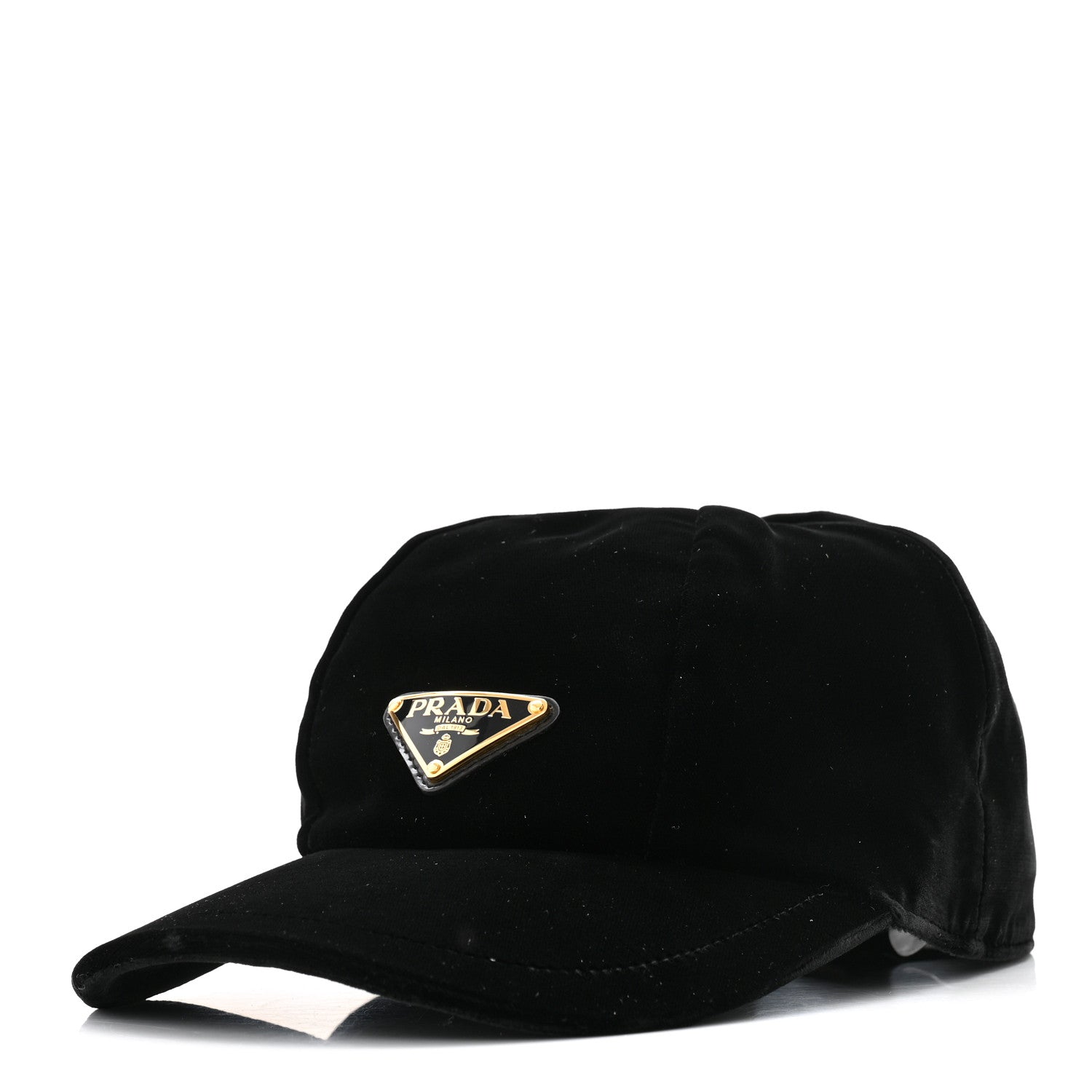 Prada Velvet Womens Baseball Cap S Black 1 of 8