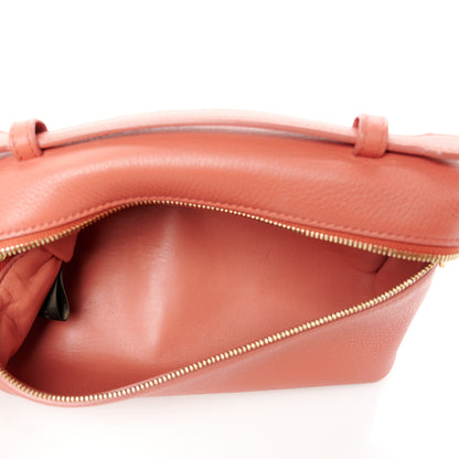 Loro Piana Grained Calfskin L19 Extra Pocket Pouch Coral Fiction 5 of 11