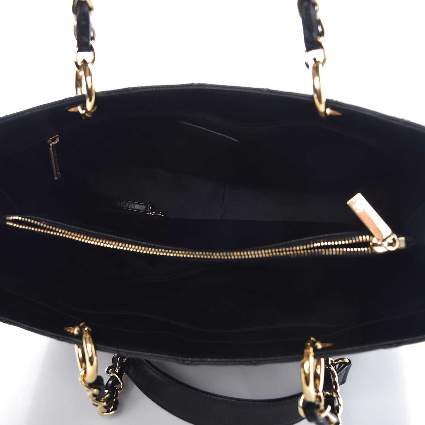 Caviar Quilted Grand Shopping Tote GST Black