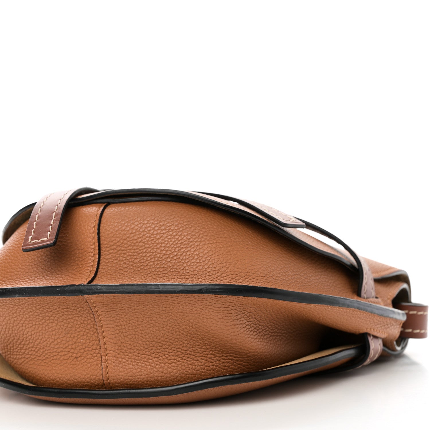 Loewe Grained Calfskin Small Gate Crossbody Bag Caramel Pecan