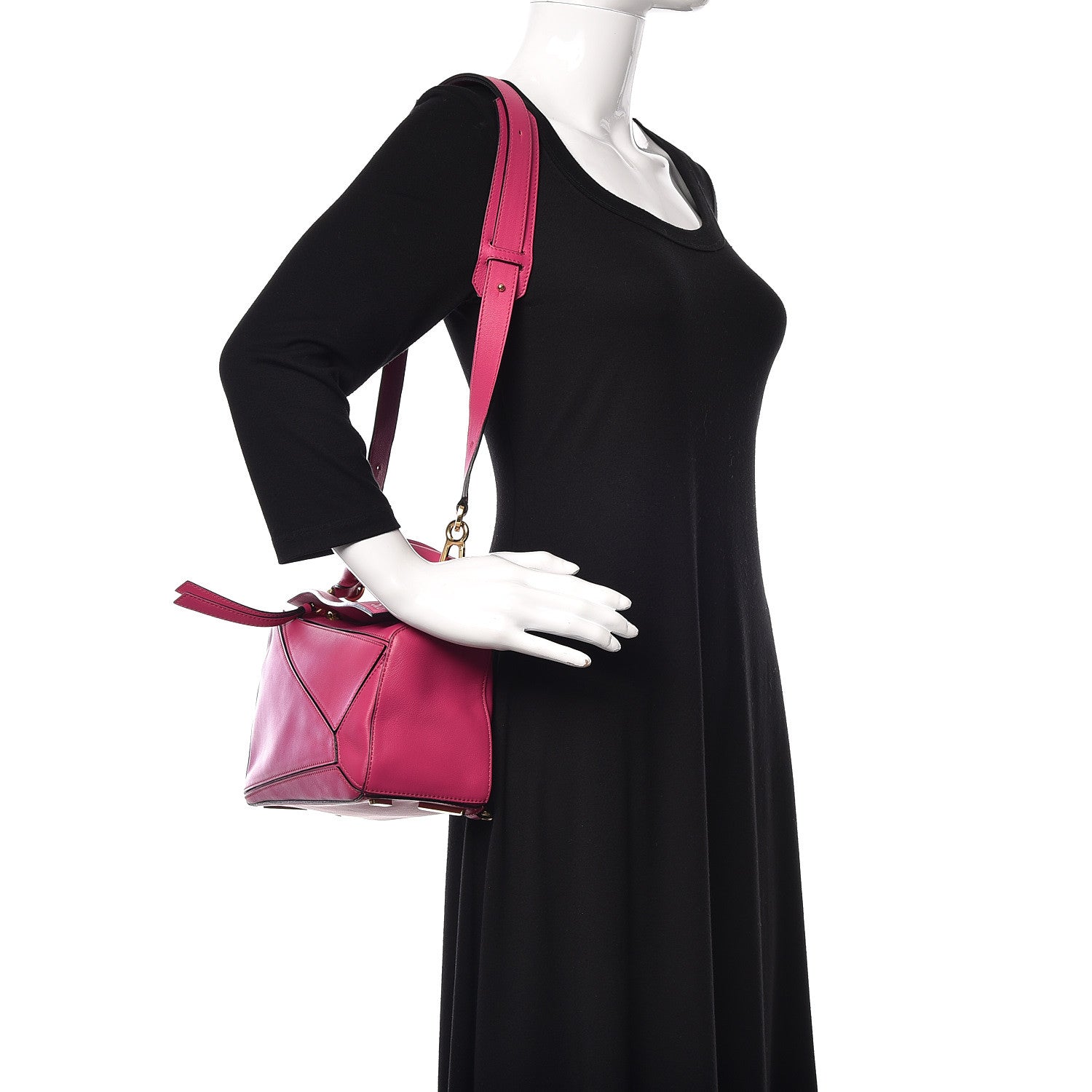 Loewe Calfskin Small Puzzle Bag Fuchsia 2 of 15