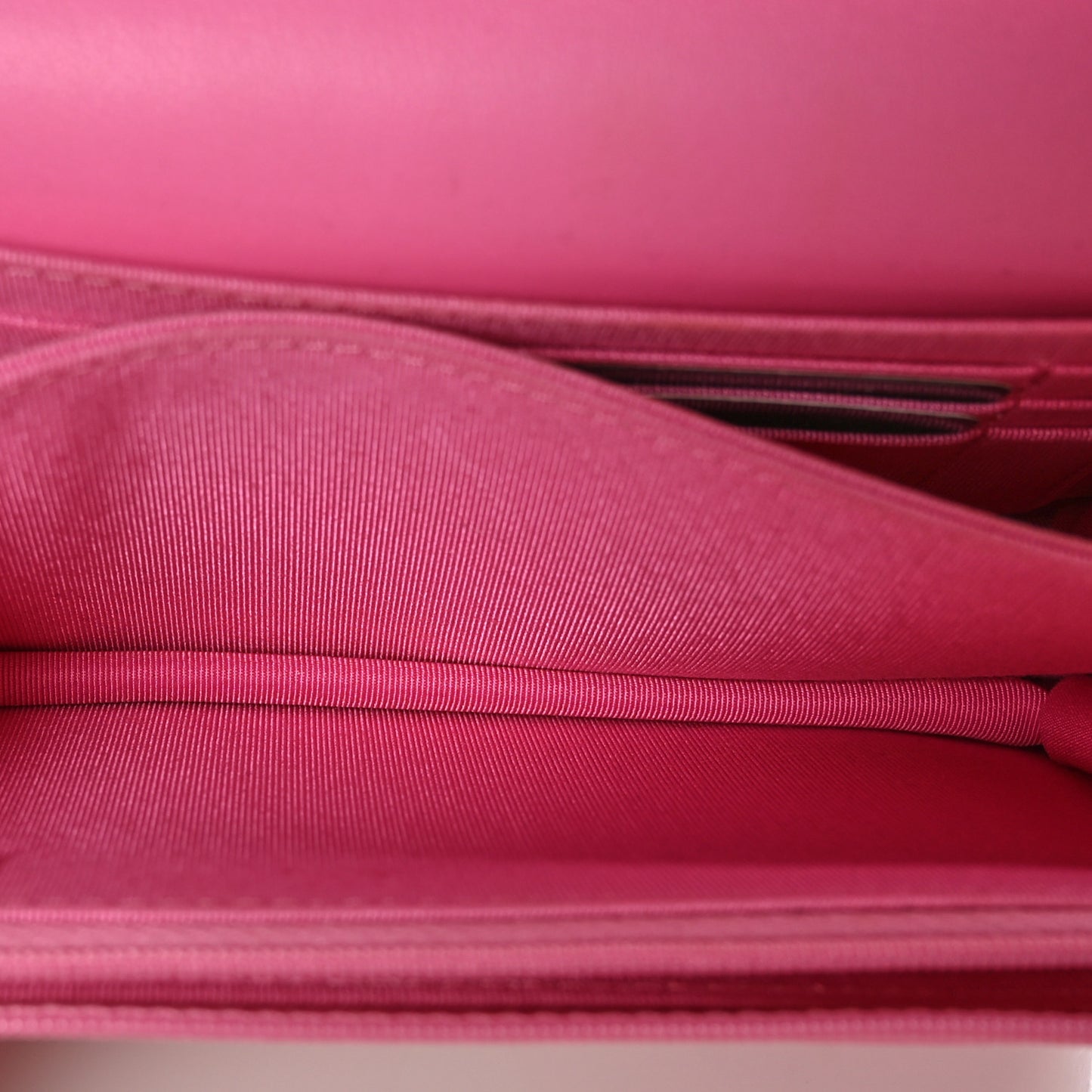 Lambskin Quilted Mini Wallet On Chain WOC Pink