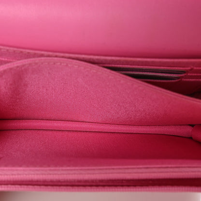Chanel Lambskin Quilted Mini Wallet On Chain WOC Pink 5 of 11