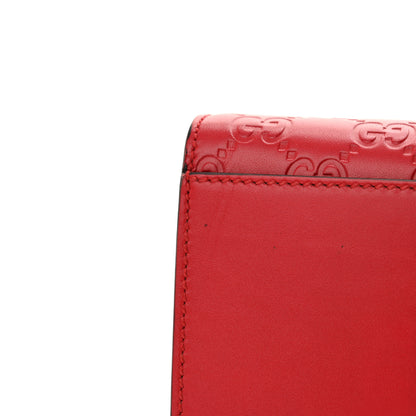 Gucci Guccissima Medium Padlock Shoulder Bag Hibiscus Red 12 of 13