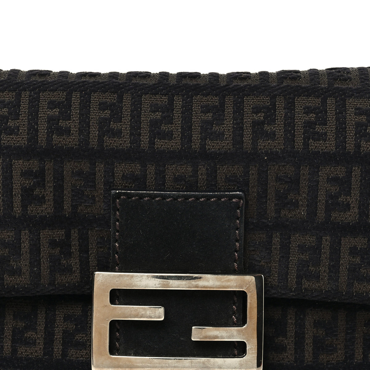 Fendi Zucchino Vitello Mini Mama Baguette Black Moro 7 of 10