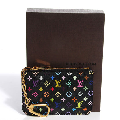 Louis Vuitton Monogram Multicolor Key Pouch Black Violet 5 of 8