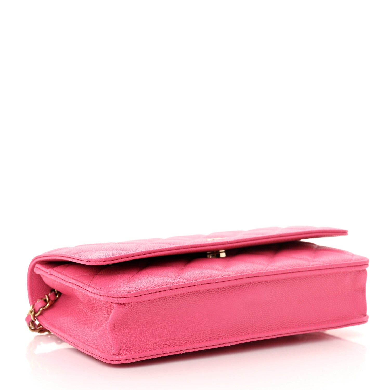 Chanel Caviar Quilted Wallet on Chain WOC Pink 4 of 12