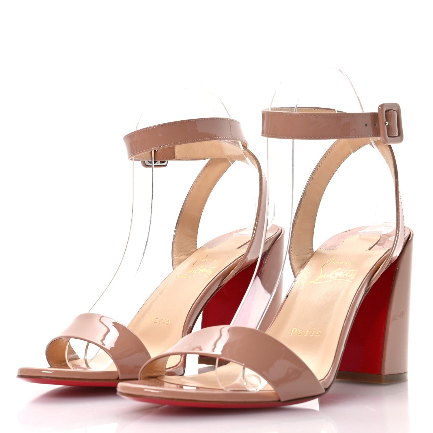 Christian Louboutin Patent Miss Sabina 85 Sandals 39 Nude 4 of 8