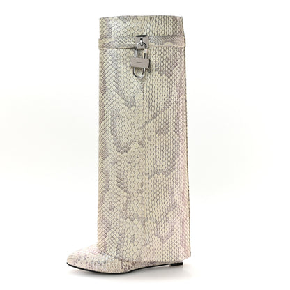 Givenchy Python Shark Lock Pant Boots 39 Natural Beige 1 of 8