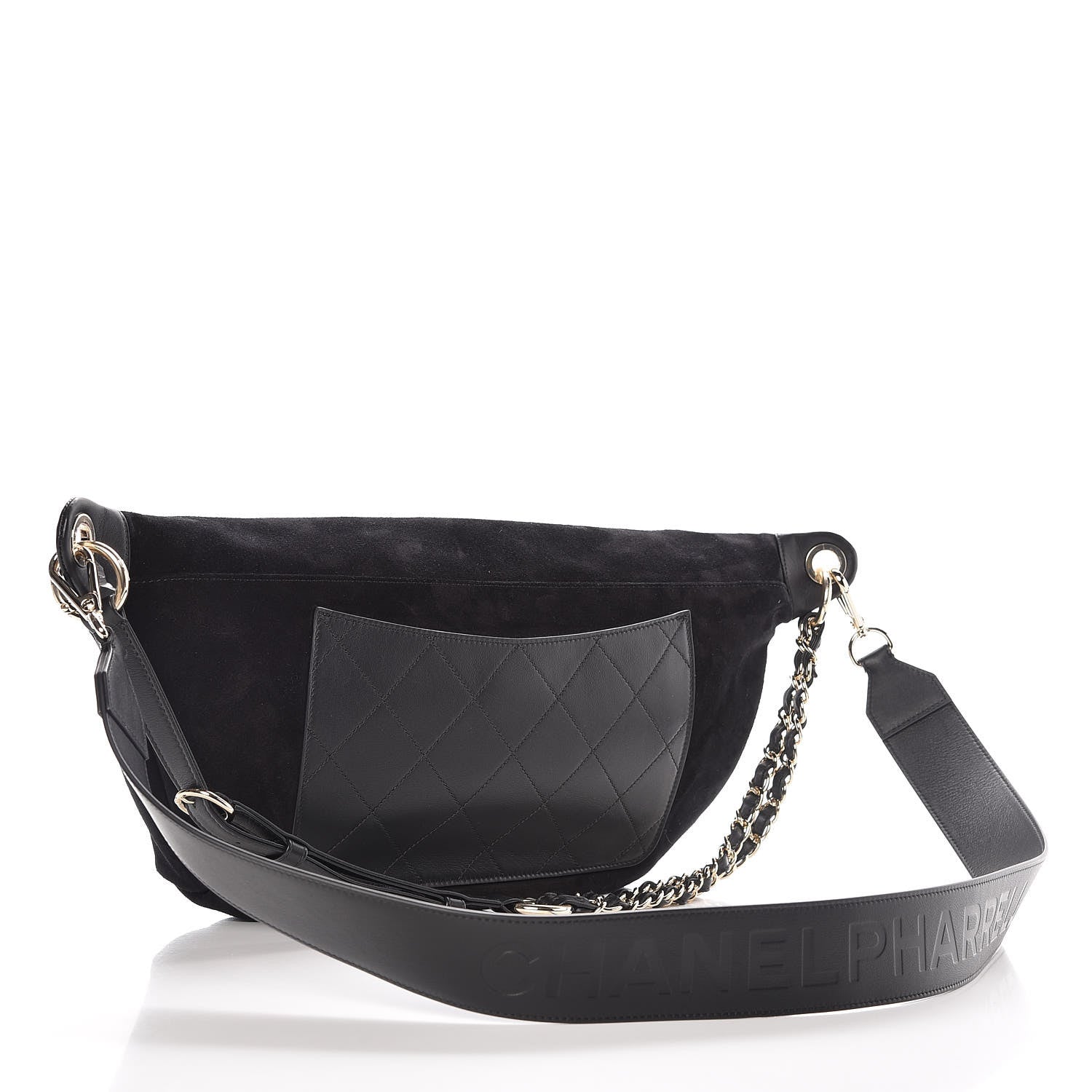Chanel x Pharrell Williams Suede Calfskin Oversized Waist Belt Bag Black 7 of 13