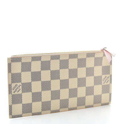 Louis Vuitton Damier Azur Felicie Chain Wallet Zippered Insert Rose Ballerine 3 of 6