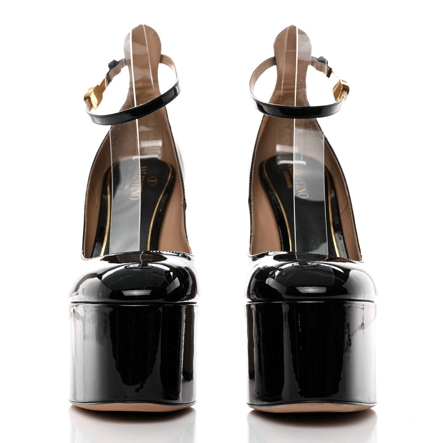 Valentino Garavani Patent Tan-Go 55/155mm Platform Pumps 36.5 Black 2 of 8