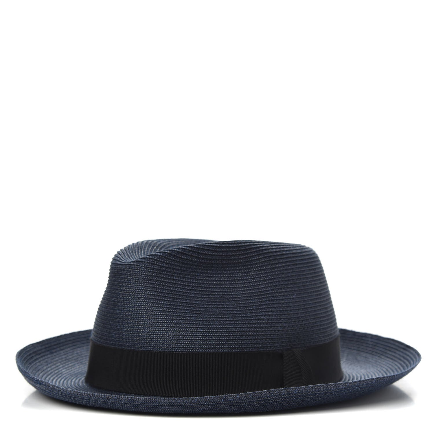 Hermes Straw Grosgrain Hat 59 1 of 7