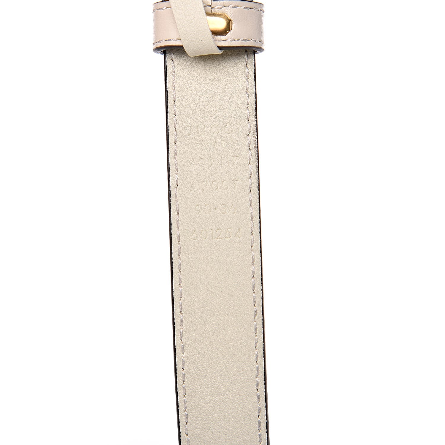 Gucci Calfskin Double G 20mm Belt 90 36 Mystic White 5 of 6