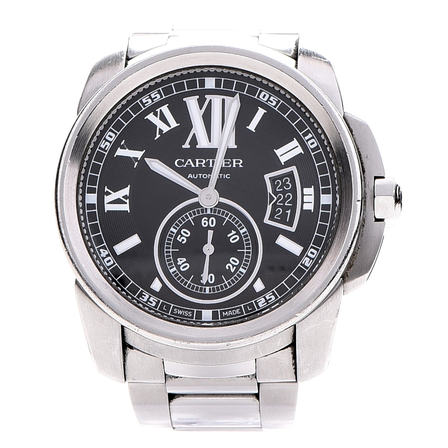 Stainless Steel 42mm Calibre de Automatic Watch Black