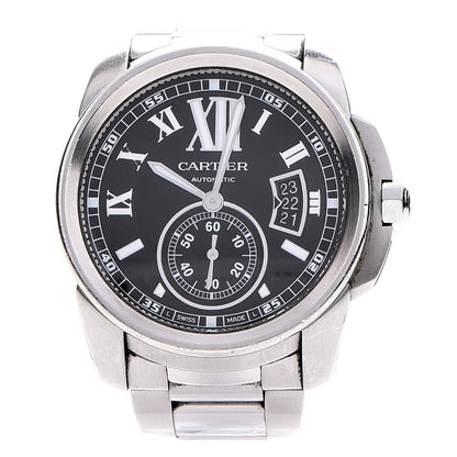 Cartier Stainless Steel 42mm Calibre de Automatic Watch Black 1 of 7