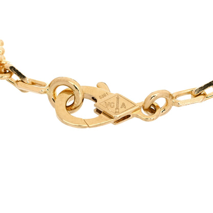 Van Cleef & Arpels 18K Yellow Gold Mother of Pearl 5 Motifs Vintage Alhambra Bracelet 3 of 6