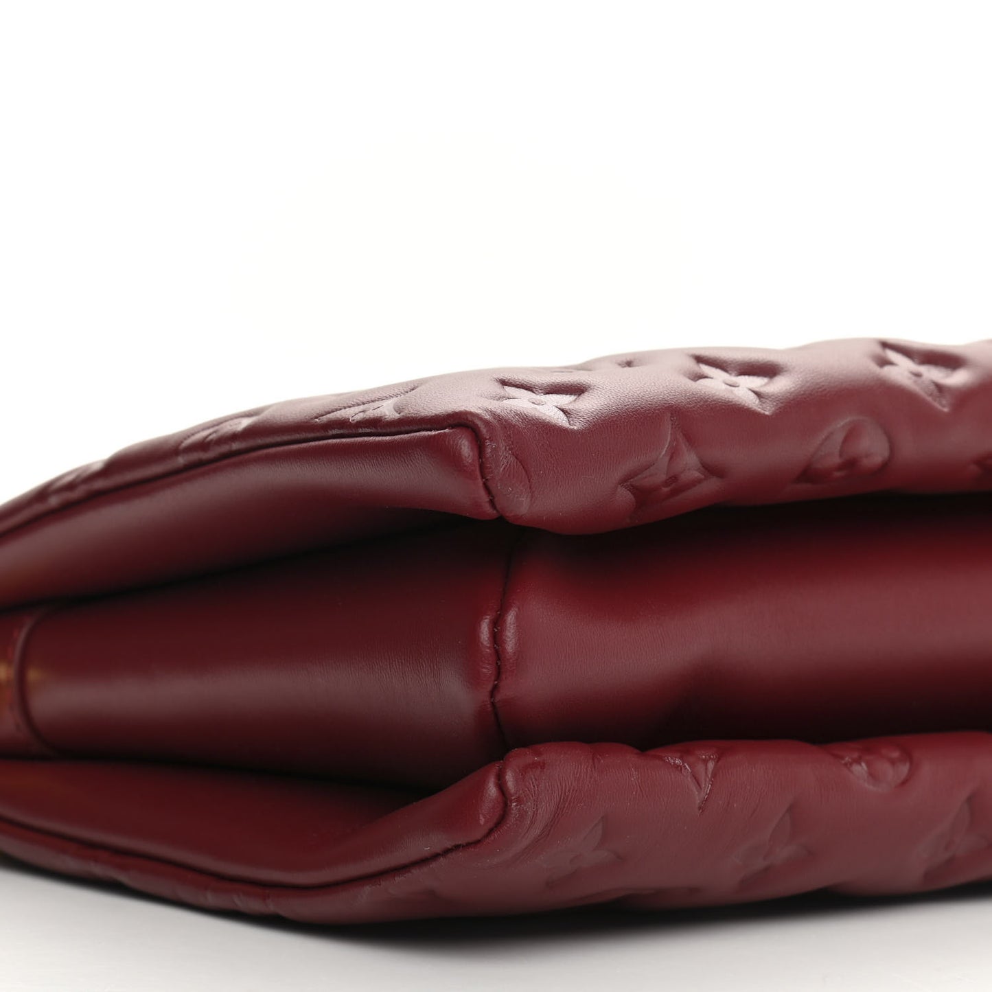 Lambskin Embossed Monogram Coussin PM Wine
