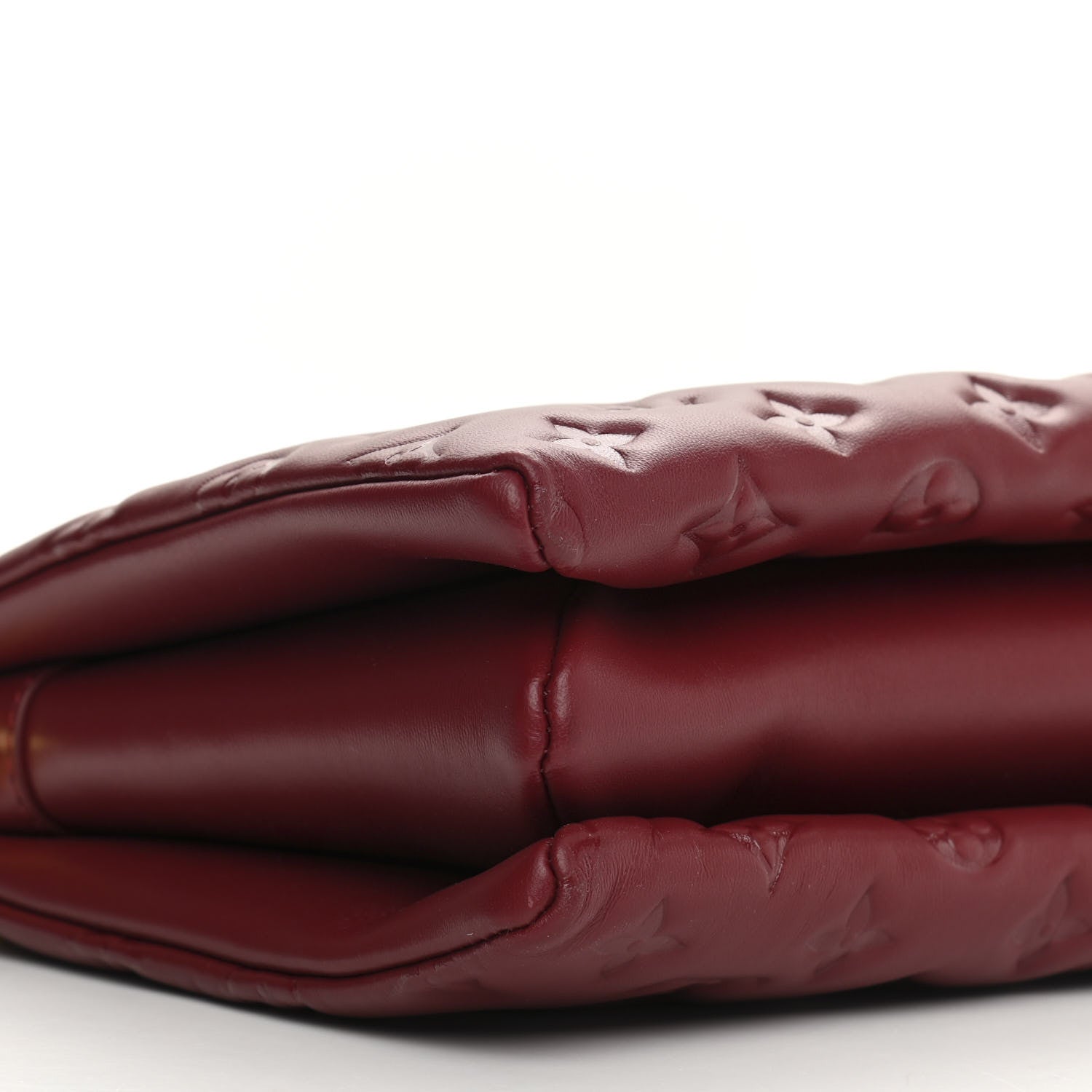 Louis Vuitton Lambskin Embossed Monogram Coussin PM Wine 9 of 10