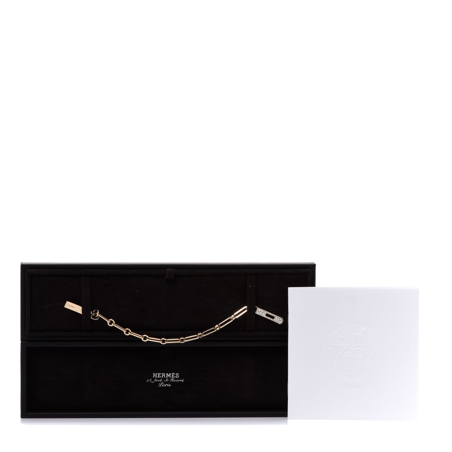 18K Yellow Gold Diamond Pave PM Kelly Chaine Bracelet ST