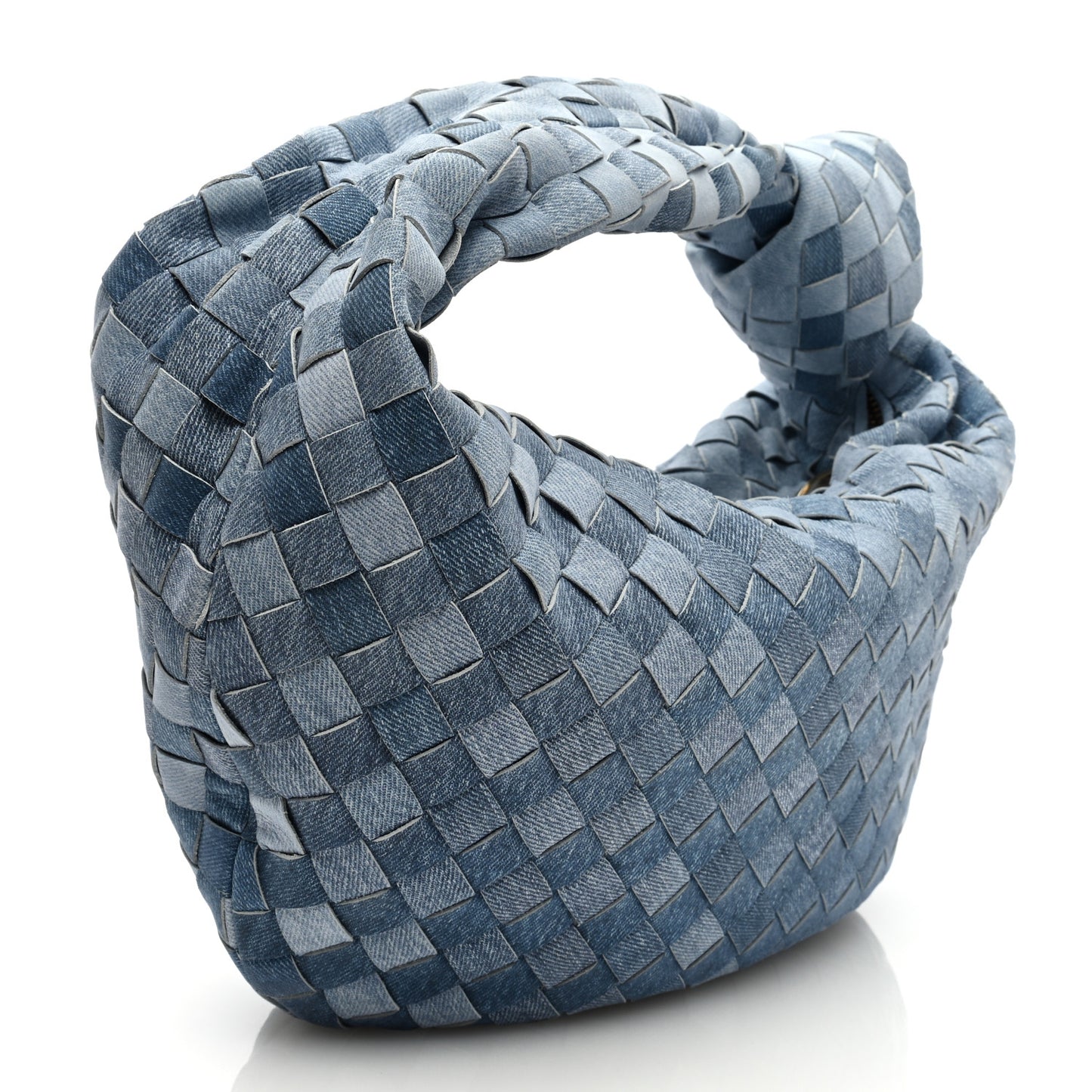 Nappa Denim Effect Intrecciato Teen Jodie Hobo Denim