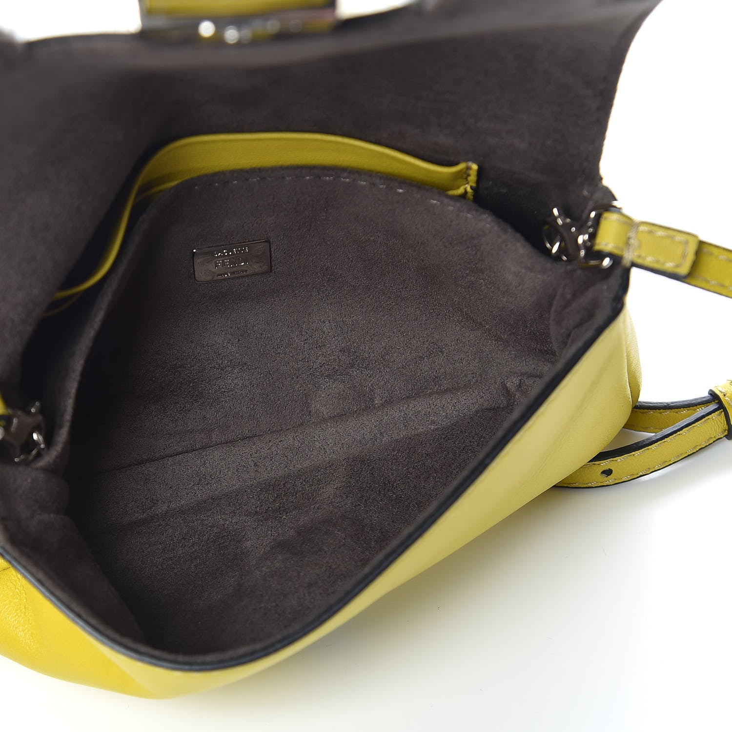Fendi Nappa Rabbit Fox Fur Micro Buggie Baguette Lime Rosa 5 of 10