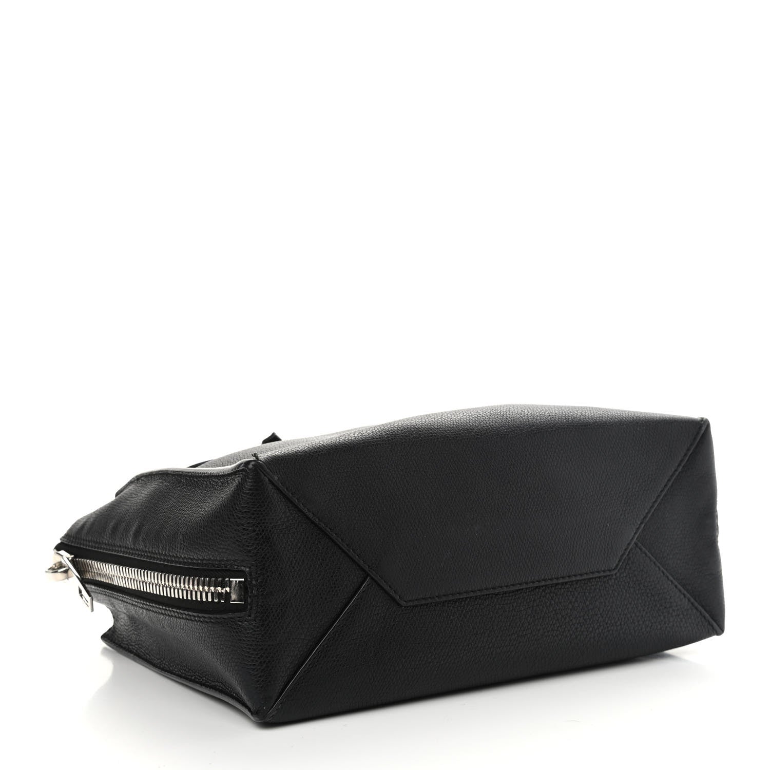 Balenciaga Grained Calfskin Plate Hardware Papier A6 Zip Around Tote Black 3 of 12