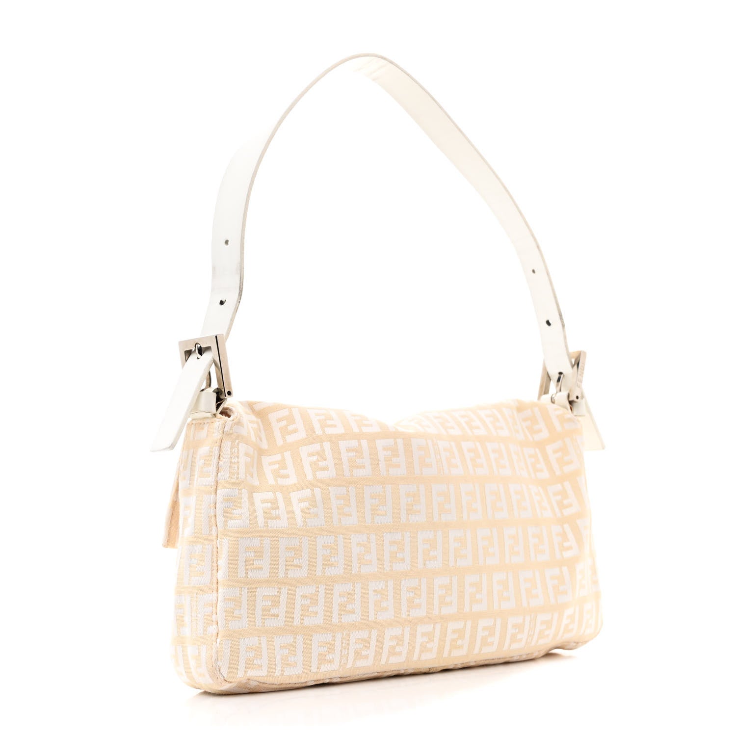 Fendi Zucchino Cuoio Mini Mama Baguette Beige White 3 of 11