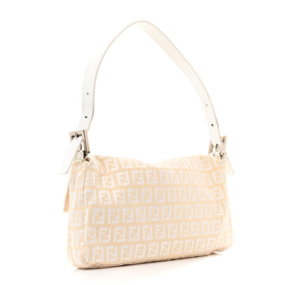 Fendi Zucchino Cuoio Mini Mama Baguette Beige White 3 of 11