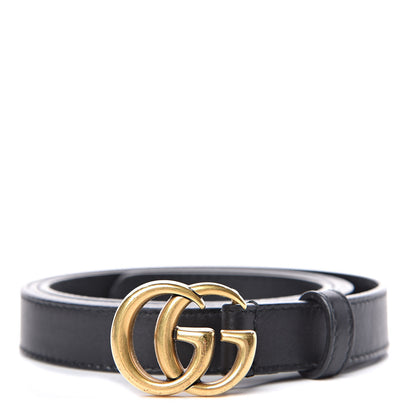 Gucci Calfskin Double G 20mm Belt 100 40 Black 1 of 6