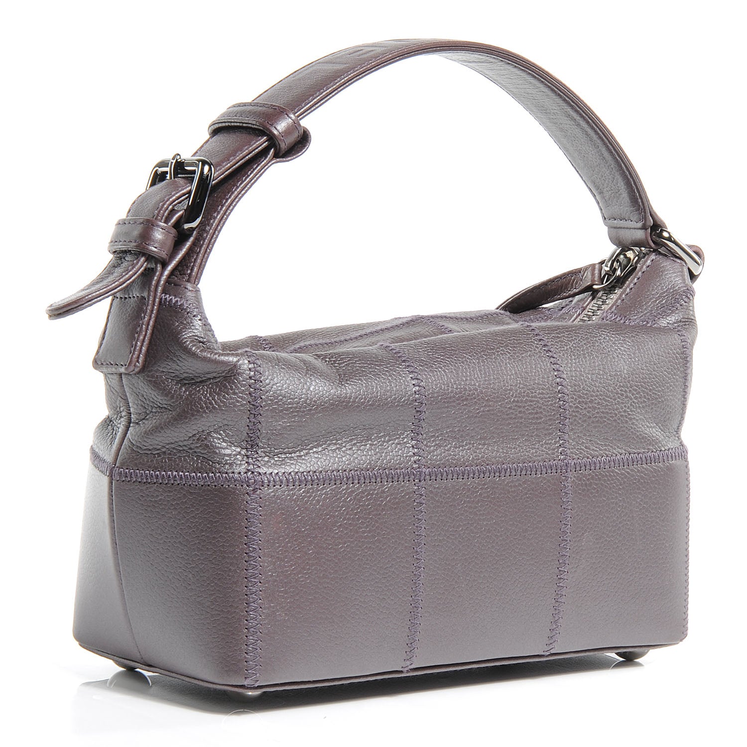 Chanel Caviar Square Stitched Bag Metallic Violet 3 of 8